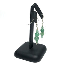 Load image into Gallery viewer, Green aventurine crystal drop earrings

