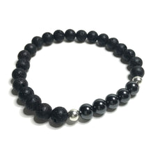 Load image into Gallery viewer, Hematite with Lava Rock Bracelet
