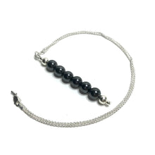 Load image into Gallery viewer, Hematite bead pendant on a silver chain
