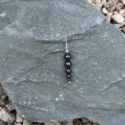 Hematite gemstone pendulum