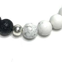 Load image into Gallery viewer, Howlite with Lava Rock Bracelet
