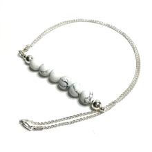 Load image into Gallery viewer, Howlite pendant with silver chain

