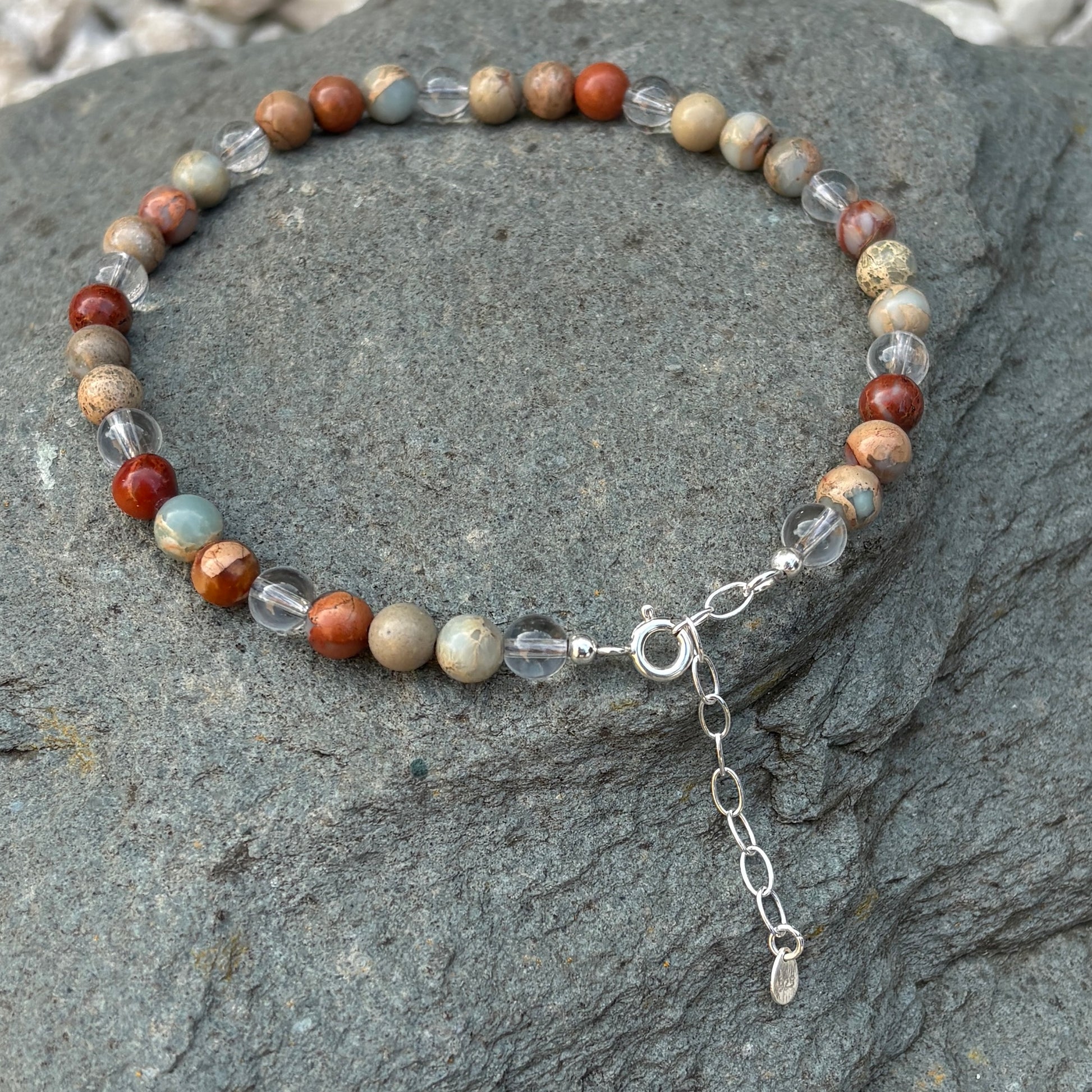 Impression Jasper anklet