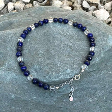 Load image into Gallery viewer, Lapis lazuli crystal anklet
