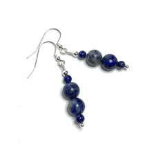 Load image into Gallery viewer, Lapis lazuli dangle earrings
