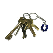 Load image into Gallery viewer, Lapis lazuli crystal keychain with keys
