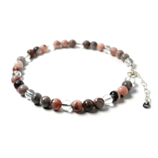 Pink Zebra Jasper necklace