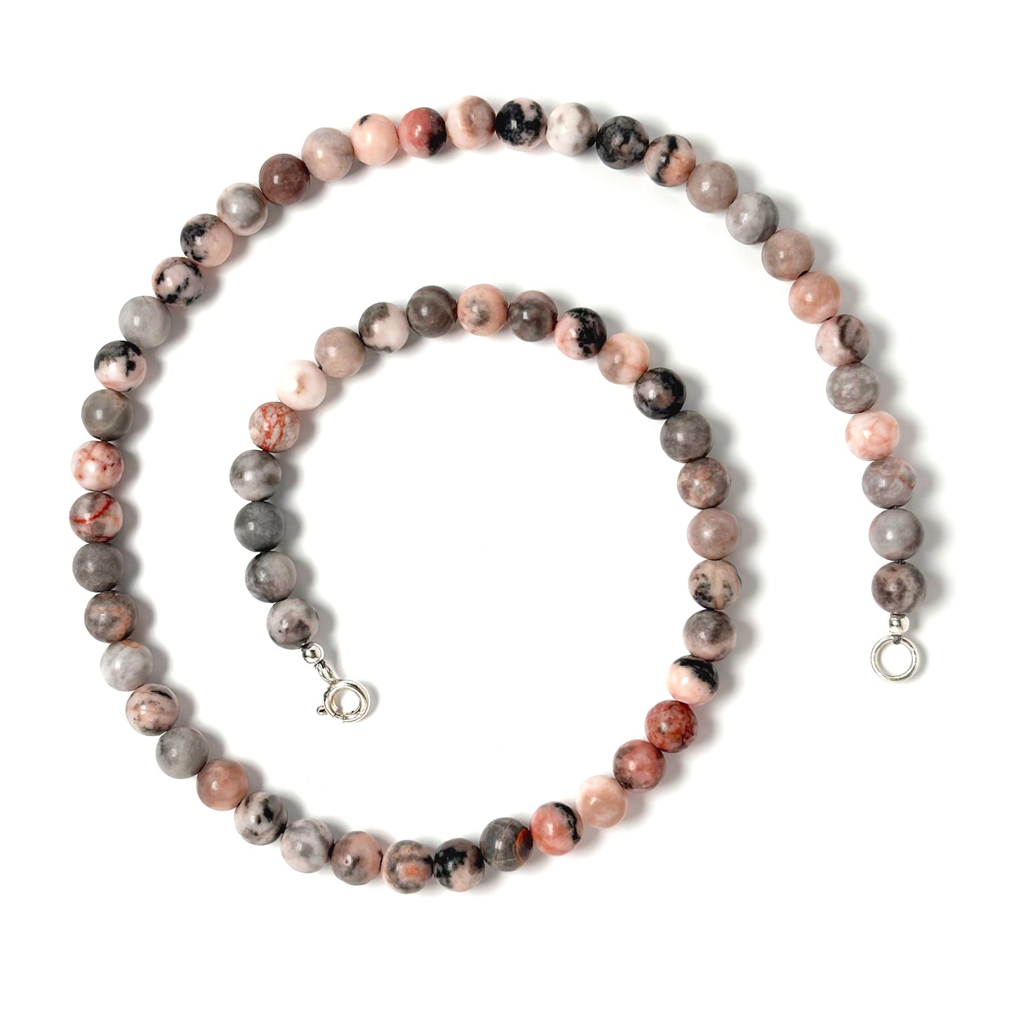 Pink Zebra Jasper choker necklace