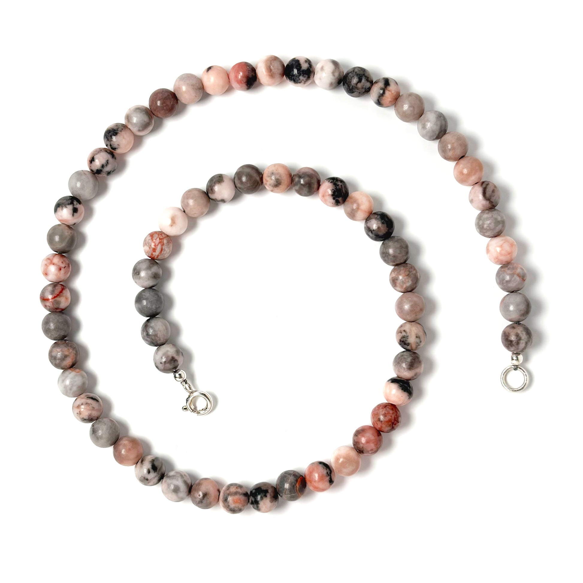 Pink Zebra Jasper choker necklace