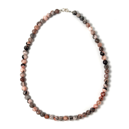 Pink Zebra Jasper choker necklace
