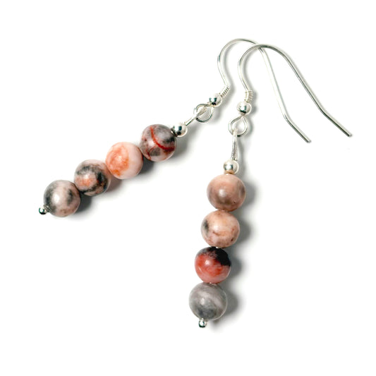 Pink Zebra Jasper Earrings