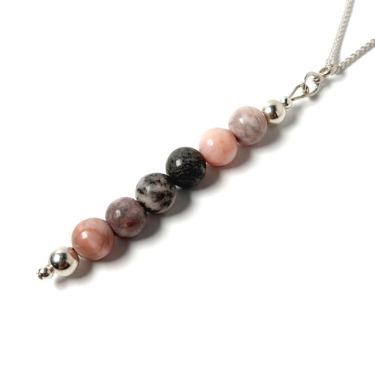 Pink Zebra Jasper pendant