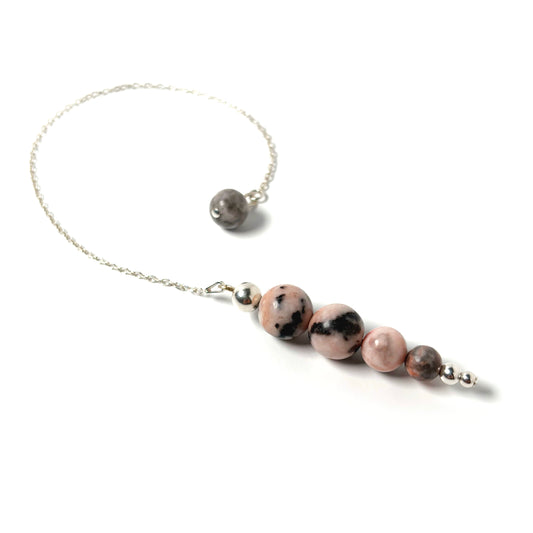 Pink Zebra Jasper pendulum