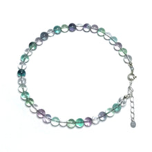 Load image into Gallery viewer, Rainbow fluorite crystal anklet
