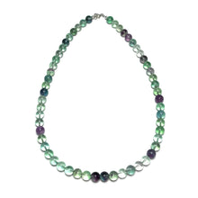 Load image into Gallery viewer, Rainbow fluorite beaded necklace
