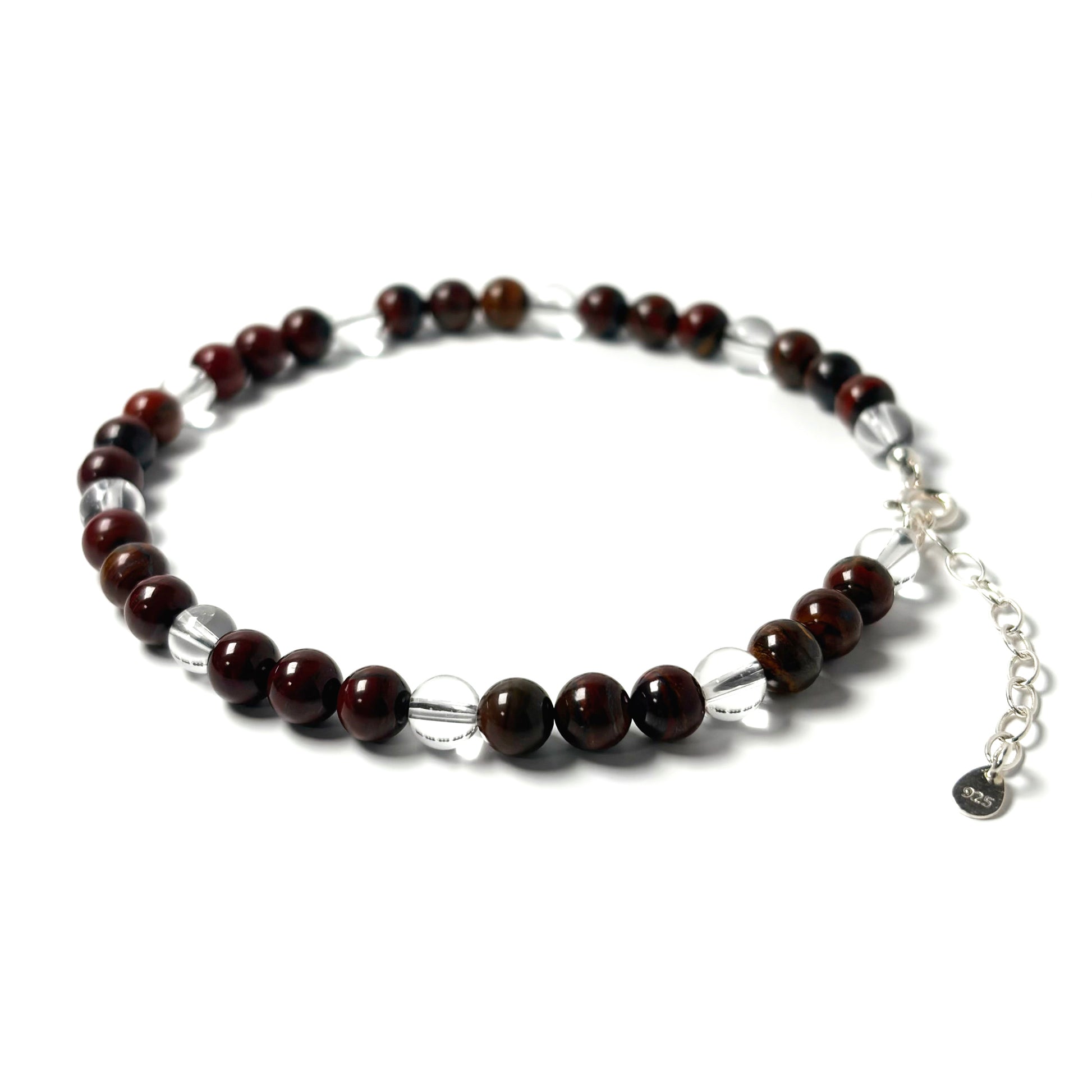 Red Iron Tiger Eye anklet
