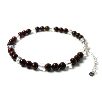 Red Iron Tiger Eye anklet