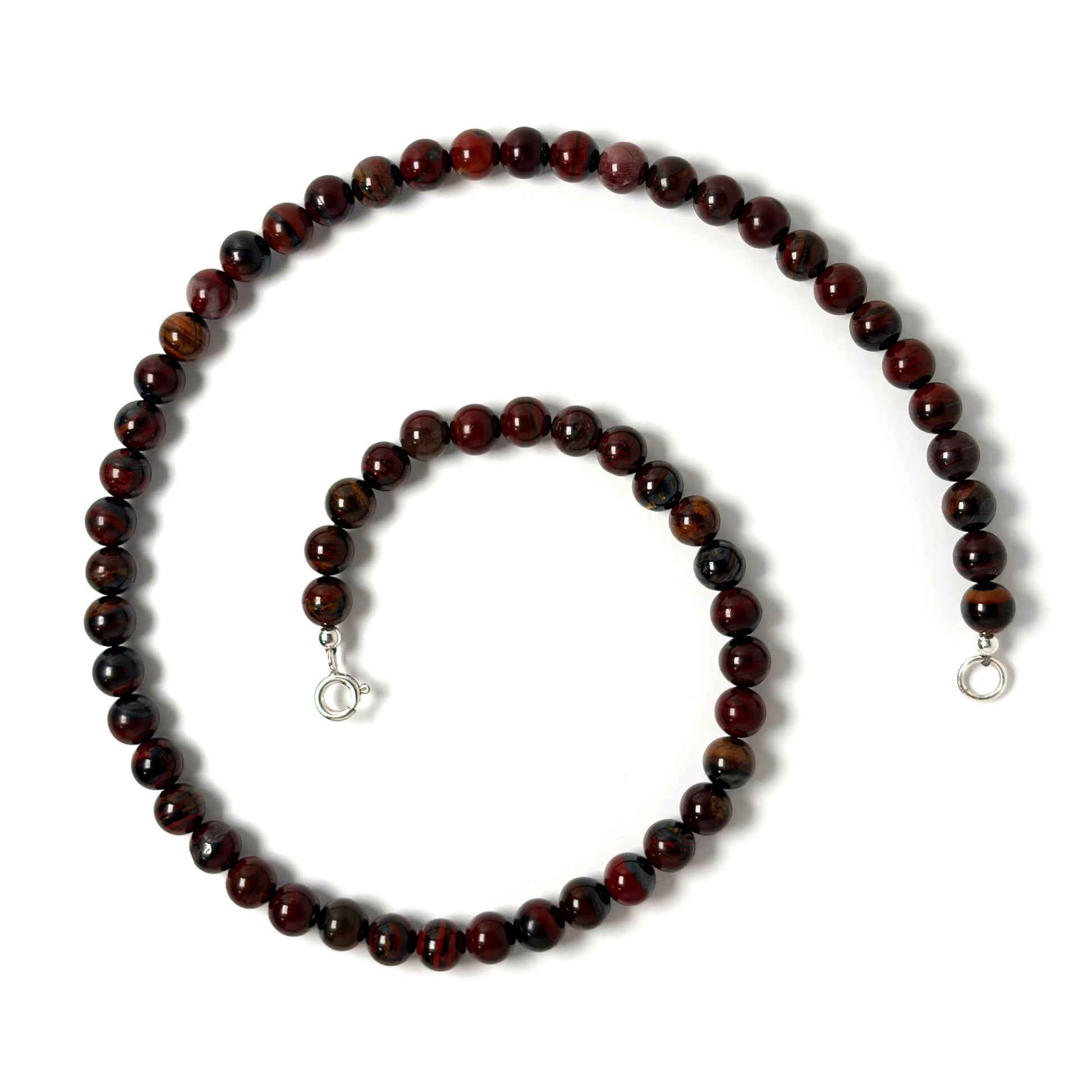 Red Iron Tiger Eye choker necklace