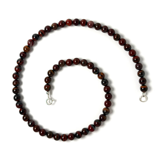 Red Iron Tiger Eye choker necklace