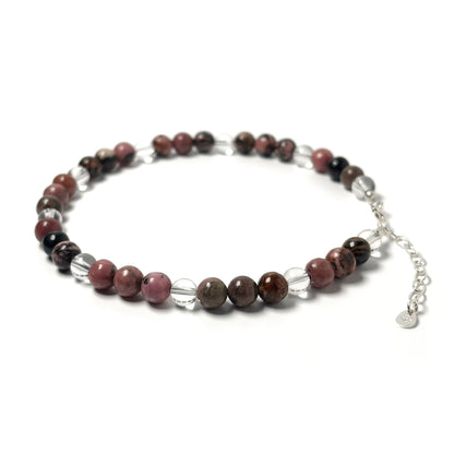 Rhodonite anklet