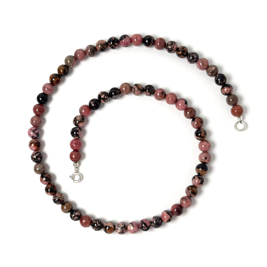 Rhodonite choker necklace