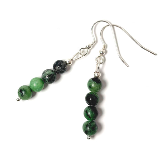 Ruby Zoisite earrings