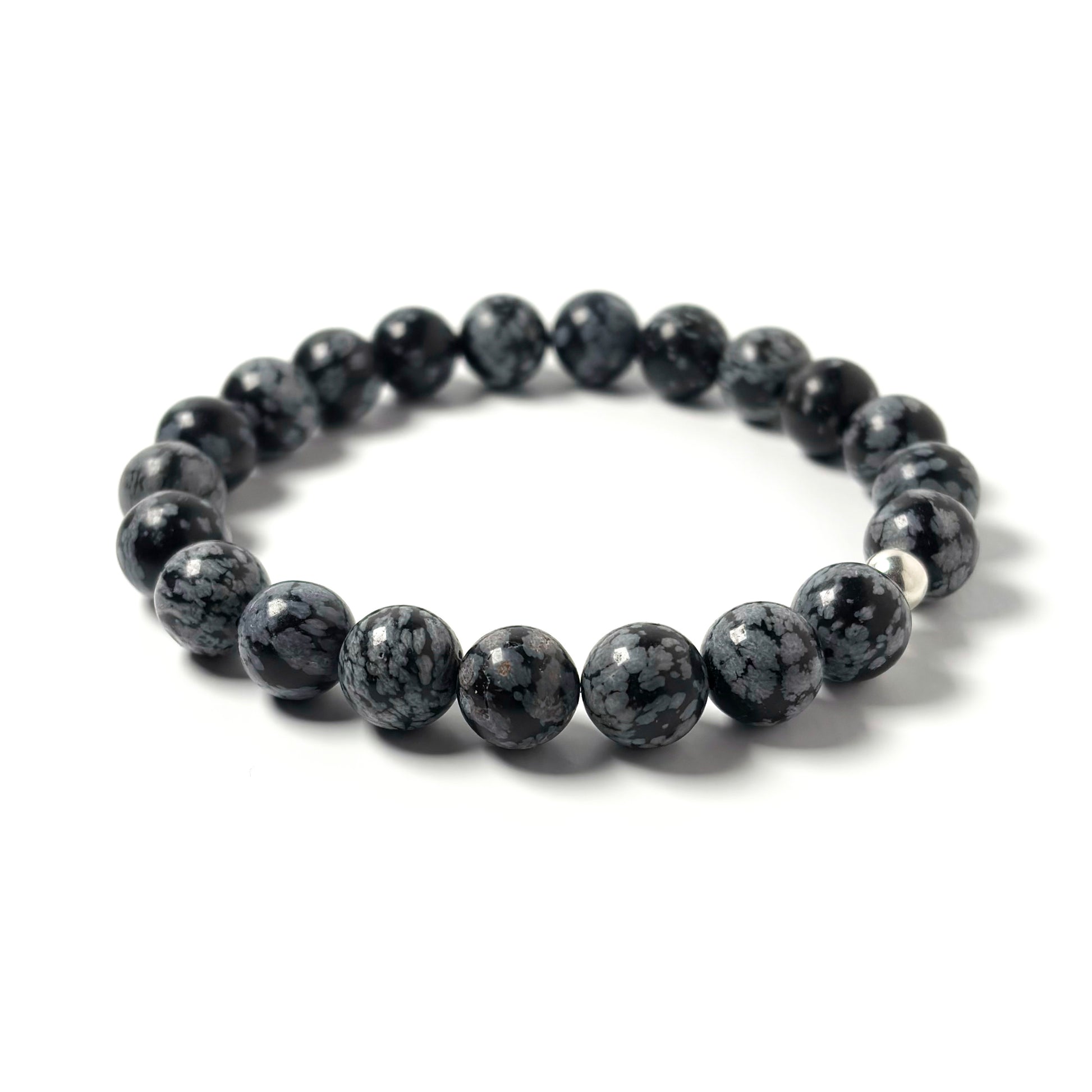 Snowflake Obsidian bracelet