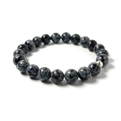 Snowflake Obsidian bracelet
