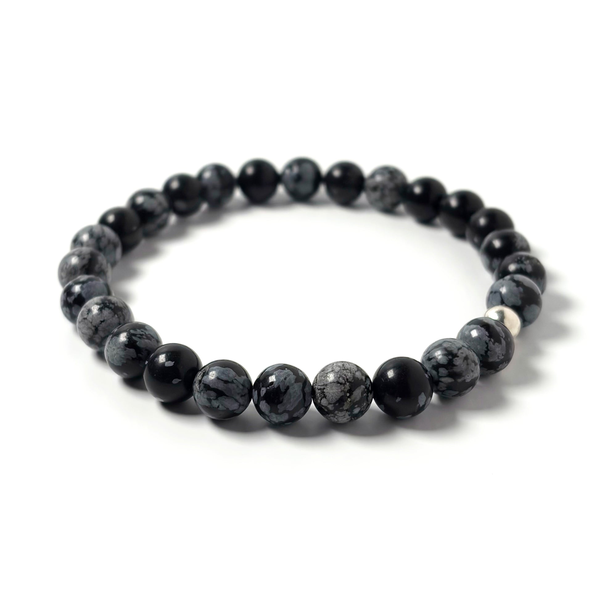 Snowflake Obsidian bracelet