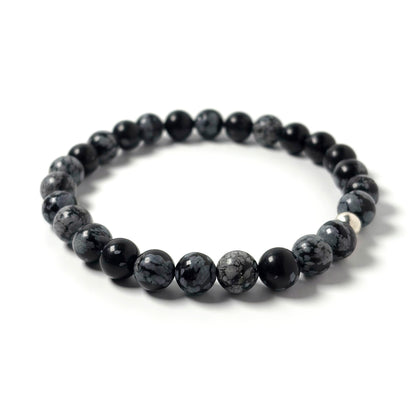 Snowflake Obsidian bracelet