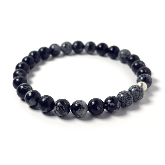 Snowflake Obsidian bracelet