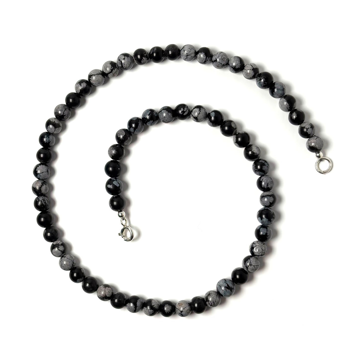 Snowflake Obsidian choker necklace