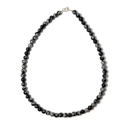 Snowflake Obsidian choker necklace