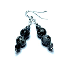 Load image into Gallery viewer, Snowflake obsidian earrings
