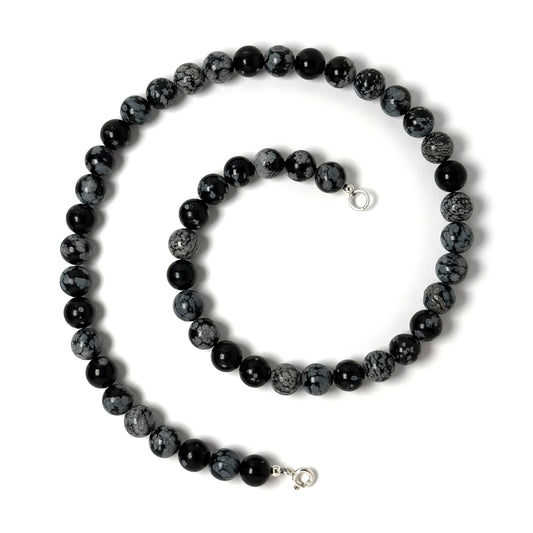 Snowflake Obsidian necklace