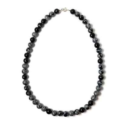 Snowflake Obsidian necklace