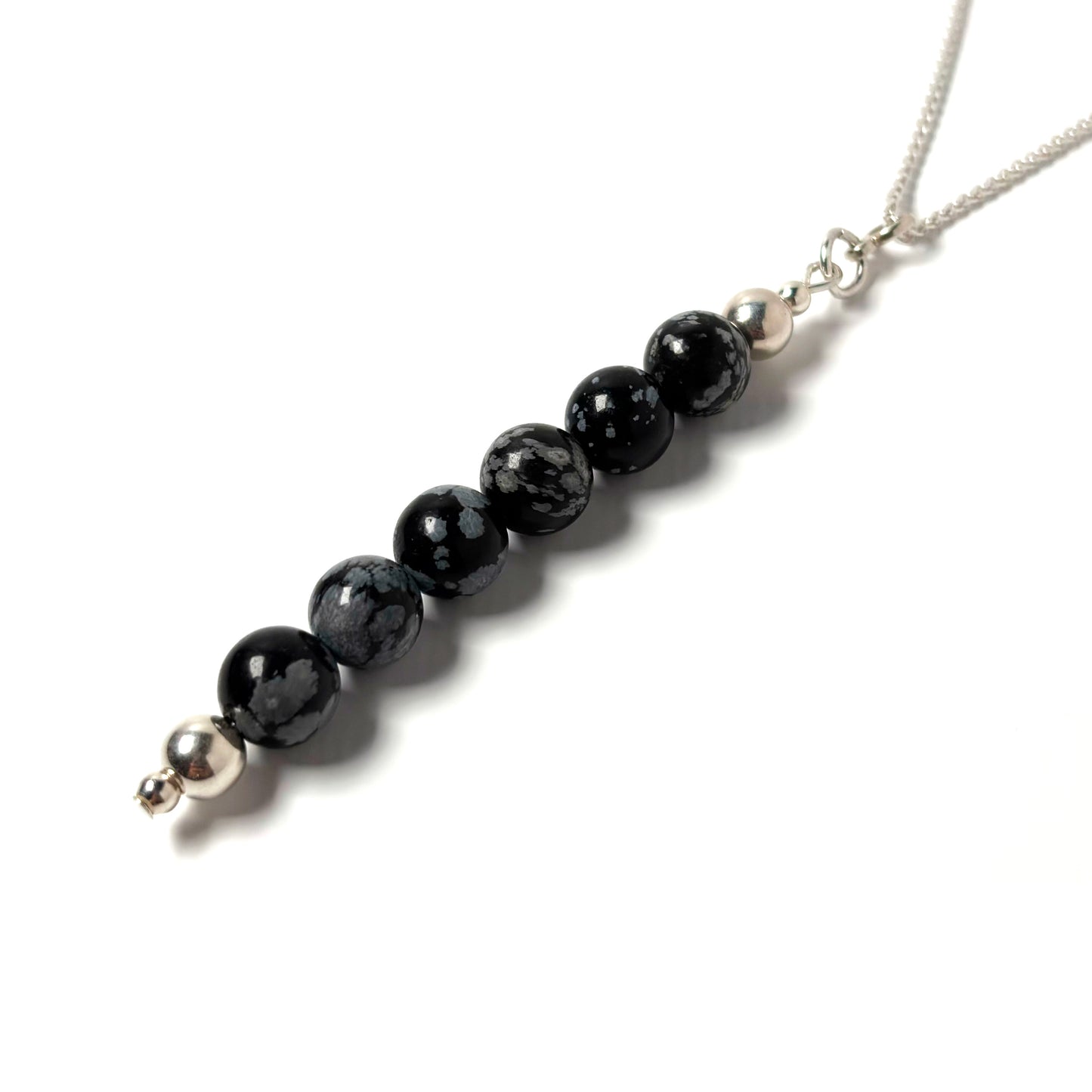 Snowflake Obsidian pendant