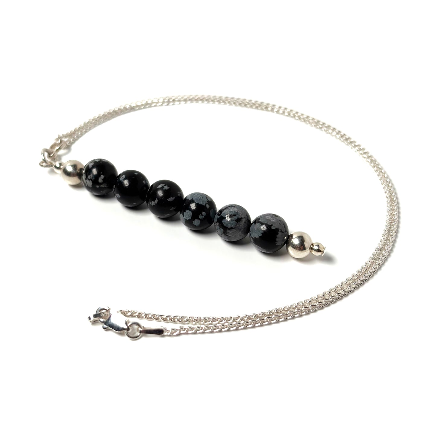 Snowflake Obsidian pendant