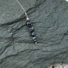 Load image into Gallery viewer, Snowflake obsidian crystal pendulum
