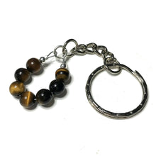 Load image into Gallery viewer, Tiger&#39;s eye keychain
