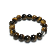 Load image into Gallery viewer, Tiger&#39;s eye beaded stretch ring
