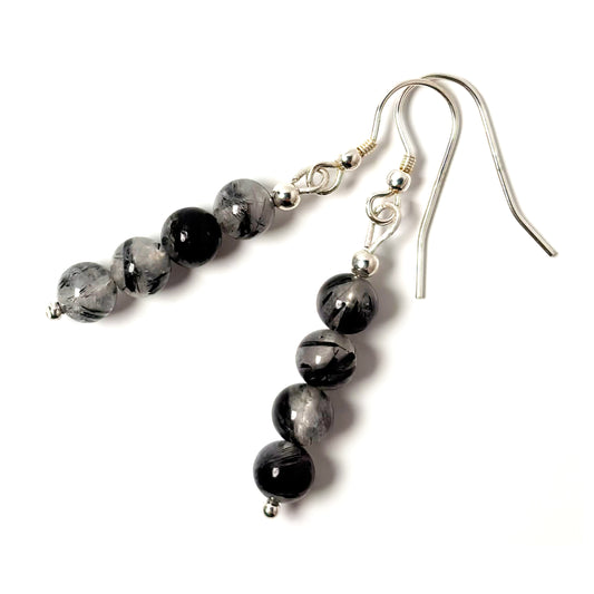 Tourmalinated Quartz earrings