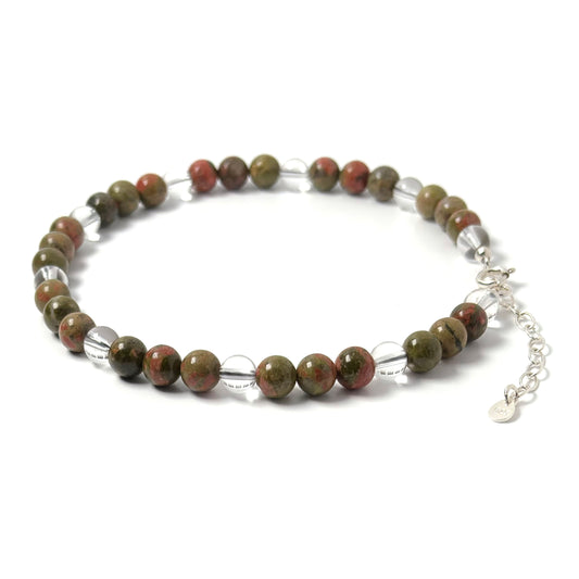 Unakite anklet