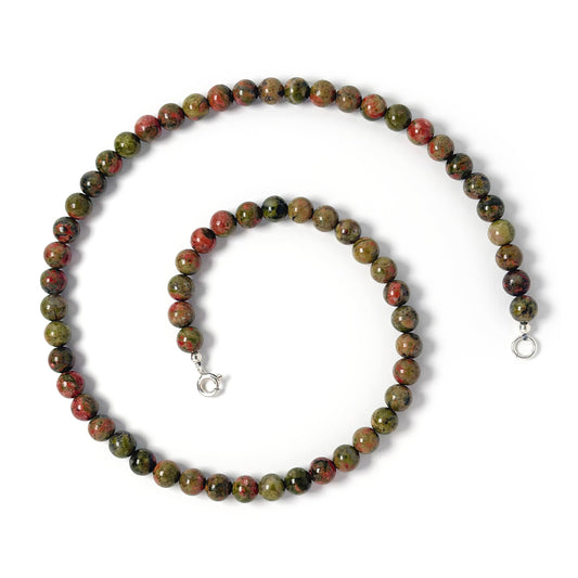 Unakite choker necklace