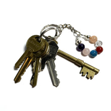 Load image into Gallery viewer, Weight loss gemstone keychain with keys
