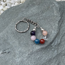 Load image into Gallery viewer, Weight loss crystal keychain on stone
