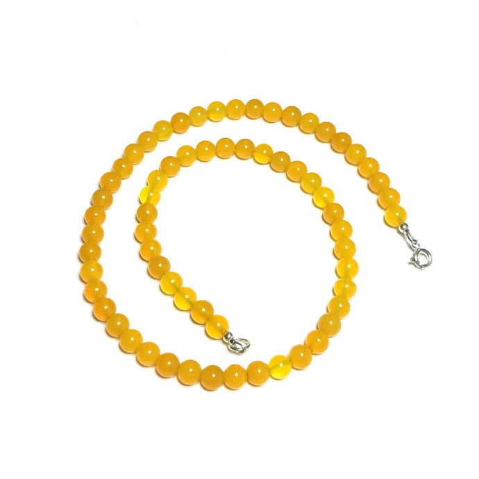 Yellow agate choker necklace