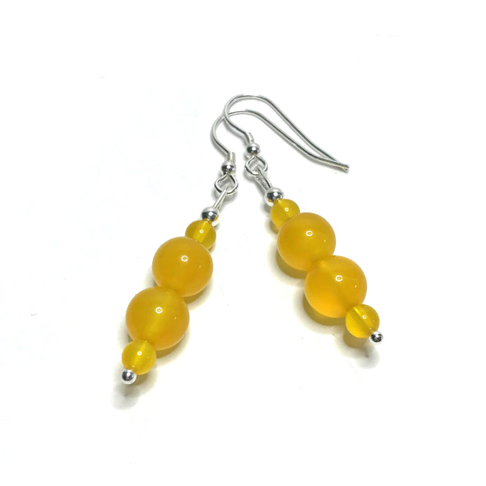 Yellow agate earrings