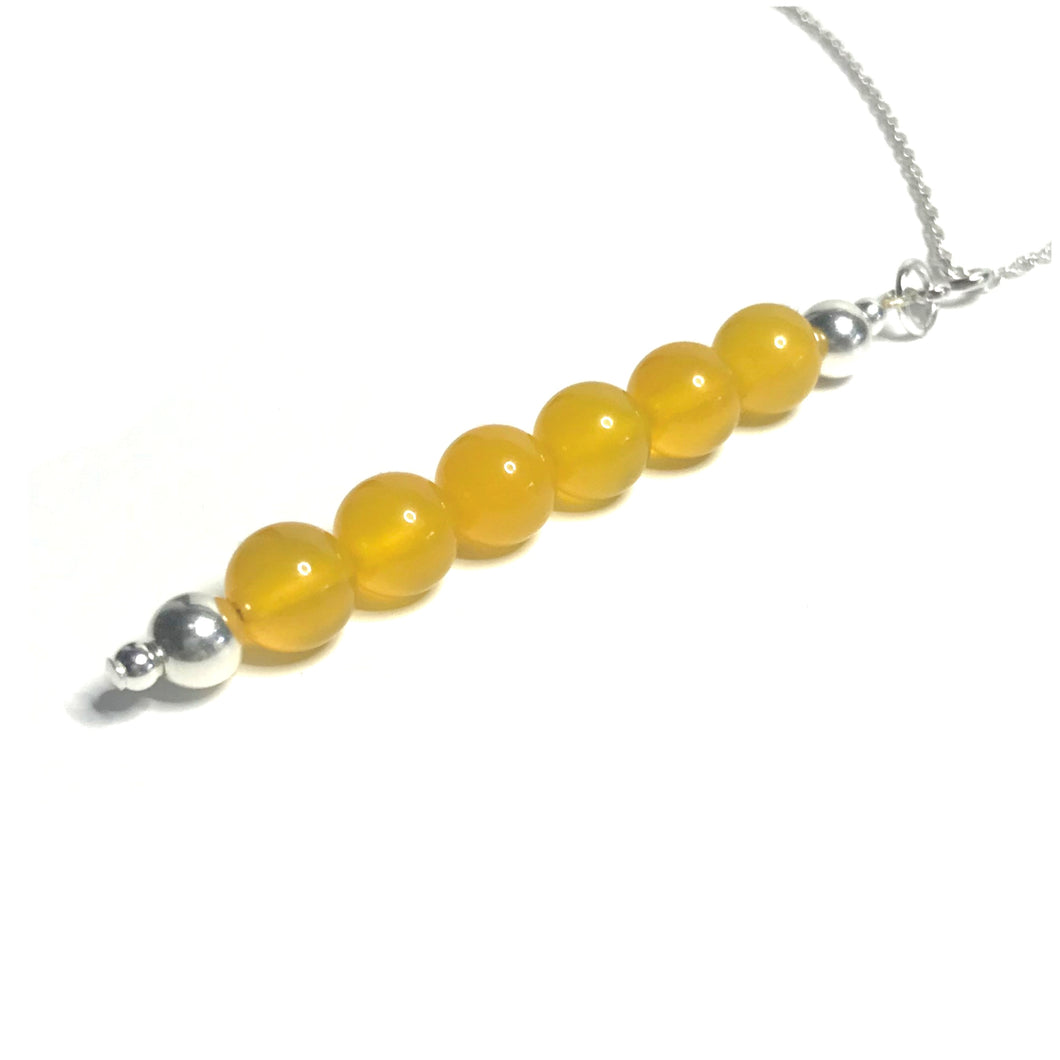 Yellow agate pendant