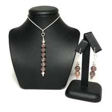 Load image into Gallery viewer, Lepidolite Pendant and Earrings Set
